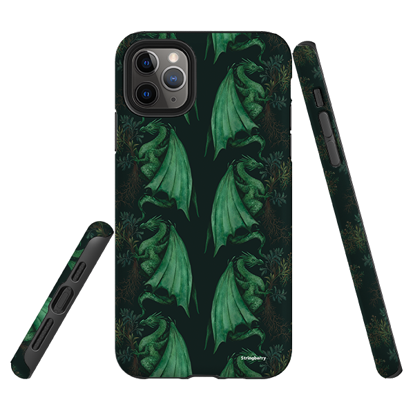 iPhone Tough Case - Arbor Dragon Pattern By Anna Stead