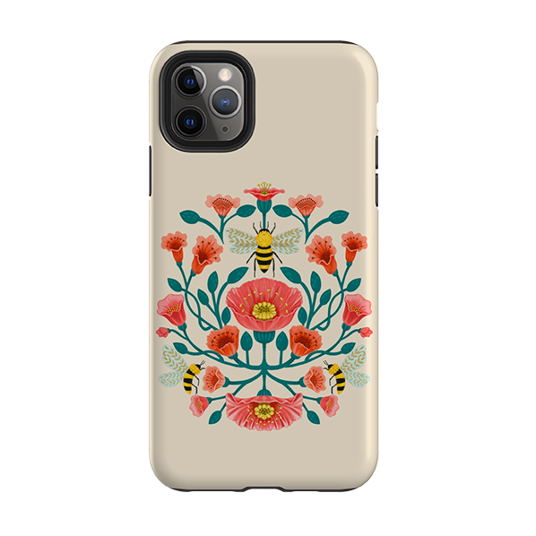 iPhone Tough Case - Bee Floral By Nina Pace