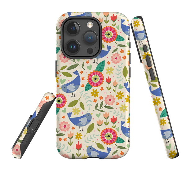 iPhone Tough Case - Bird Pattern I By Suzy Taylor