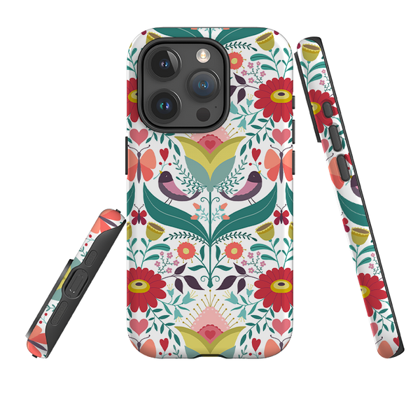 iPhone Tough Case - Bird Pattern IV By Suzy Taylor