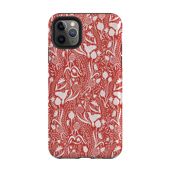 iPhone Tough Case - Birds And Pomegranates By Nina Pace