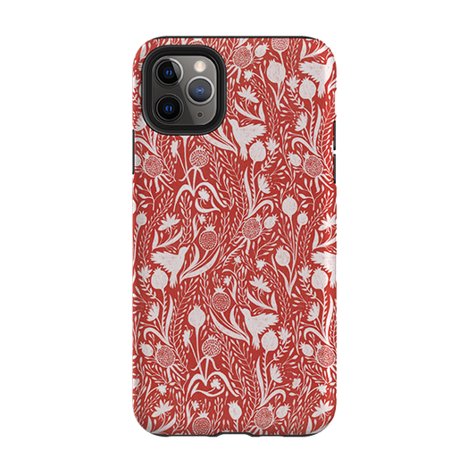 iPhone Tough Case - Birds And Pomegranates By Nina Pace