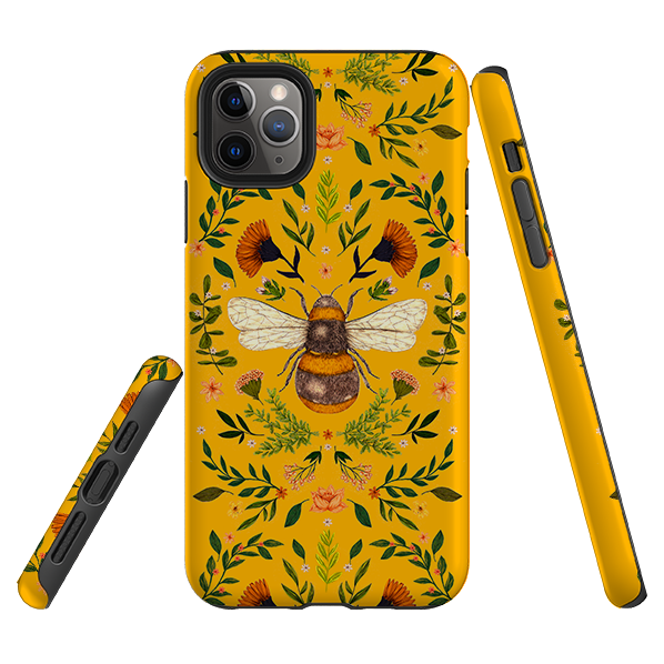 iPhone Tough Case - Botanical Bee Honey By Jade Mosinski