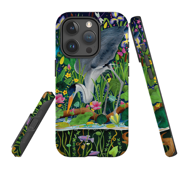 iPhone Tough Case - Heron Fishing By Bex Parkin