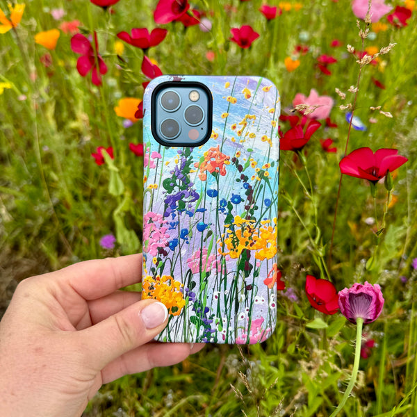 iPhone Tough Case - Wildflowers At Play By Linda Calvert Jacobson