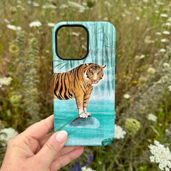iPhone Tough Case - Tiger By Maja Lindberg