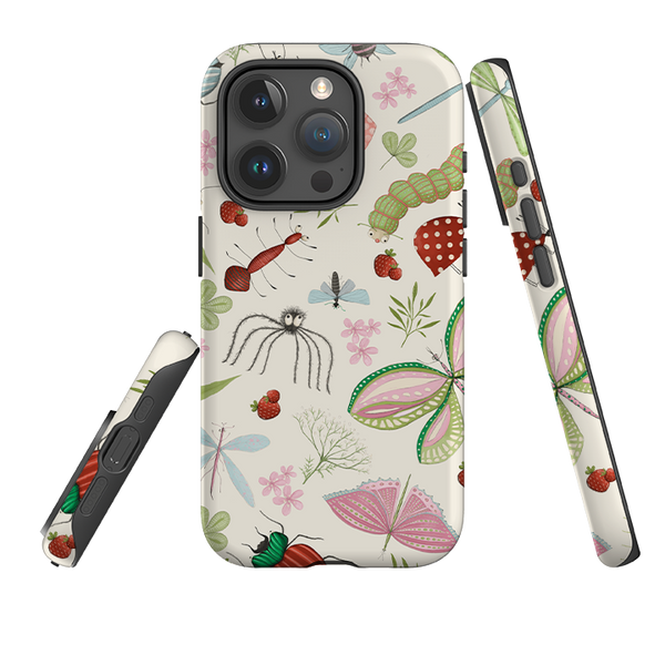 iPhone Tough Case - Insects Pattern By Maja Lindberg