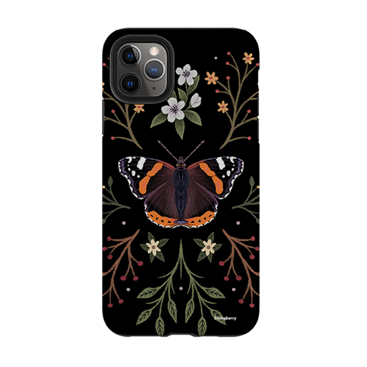 iPhone Tough Case - Red Admiral Butterfly By Anna Stead
