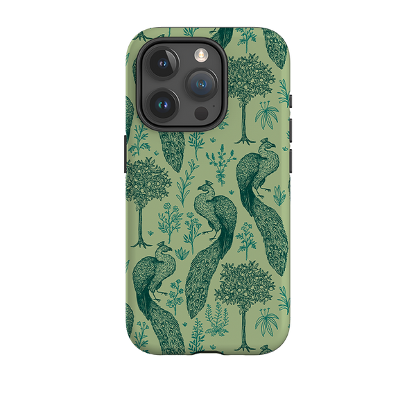 iPhone Tough Case - Peacock Pattern By Anna Stead