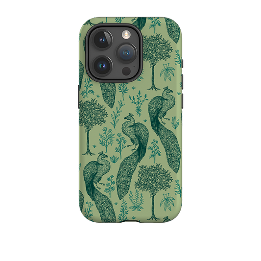 iPhone Tough Case - Peacock Pattern By Anna Stead