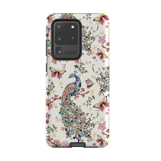 Samsung Tough Case - Peacock and Cherry Blossoms By Helen Ahpornsiri