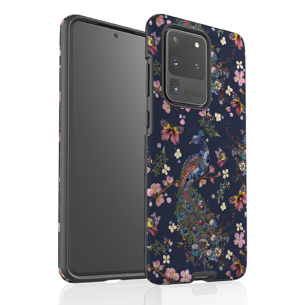 Samsung Tough Case - Peacock and Cherry Blossoms Iris By Helen Ahpornsiri