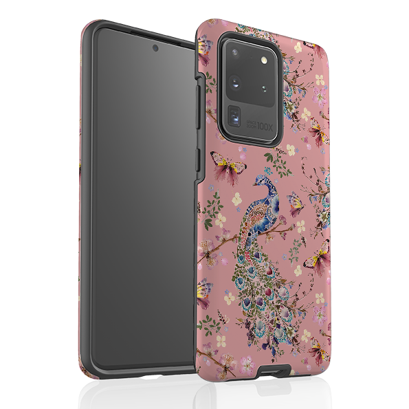 Samsung Tough Case - Peacock and Cherry Blossoms Lupine By Helen Ahpornsiri