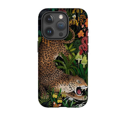 iPhone Tough Case - Roaring Leopard By Bex Parkin