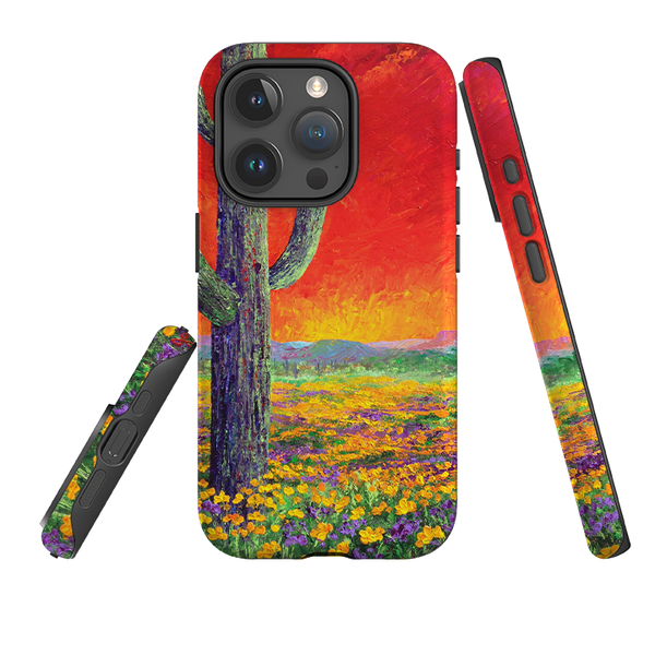 iPhone Tough Case - Saguaro Sunset By Linda Calvert Jacobson