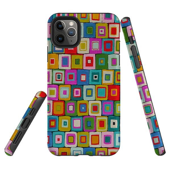 iPhone Tough Case - Atelier Blanket Squares Bright By Sarah Campbell
