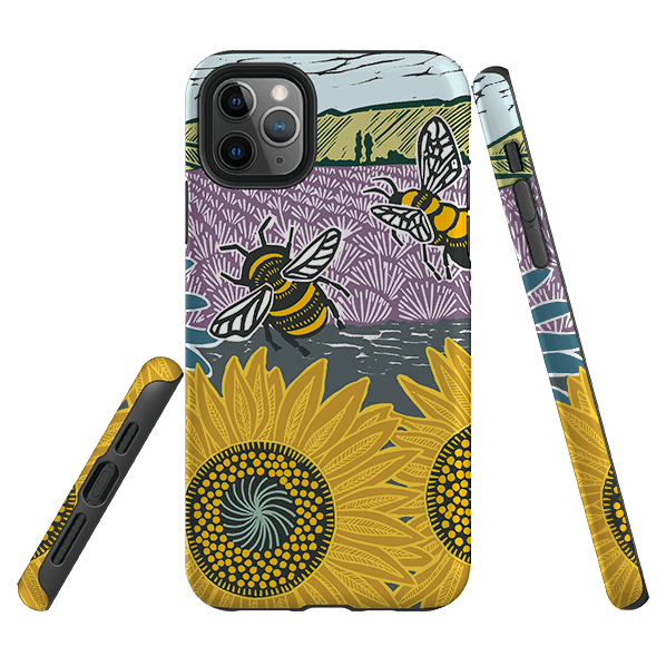 iPhone Tough Case - Bees And Sunflowers By Kate Heiss