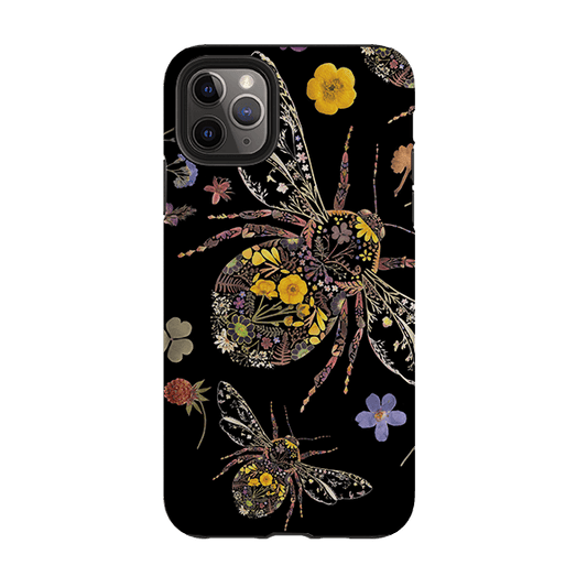 iPhone Tough Case - Floral Bumble Bees By Helen Ahpornsiri