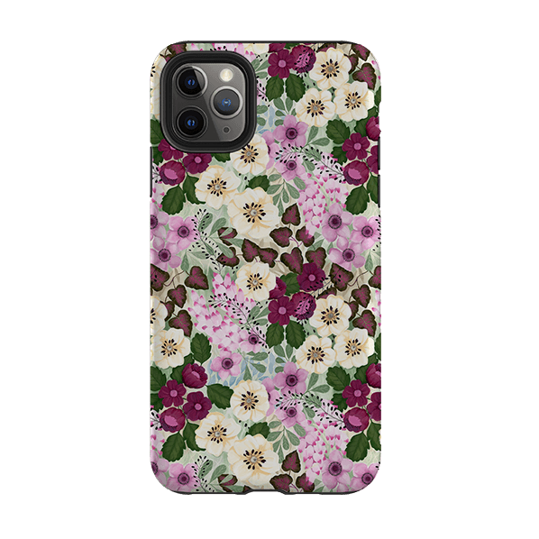 iPhone Tough Case - Purple Flowers By Bex Parkin