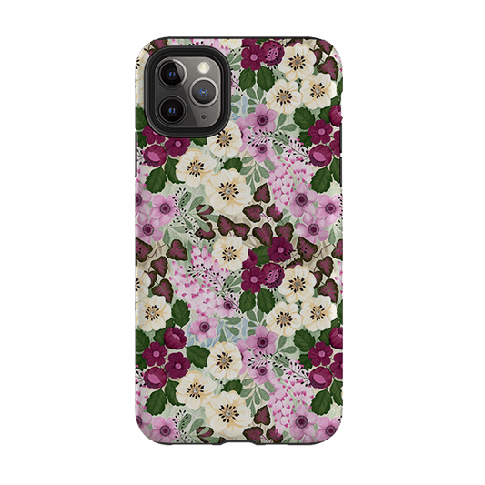 iPhone Tough Case - Purple Flowers By Bex Parkin