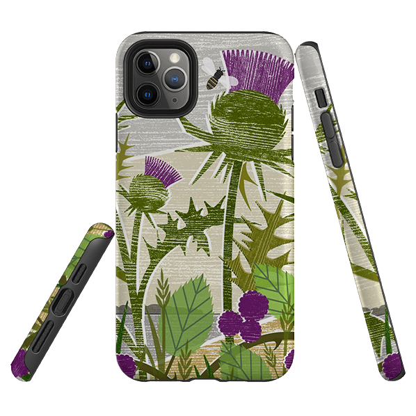 iPhone Tough Case - Purple Thistle By Liane Payne