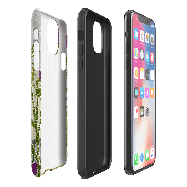 iPhone Tough Case - Purple Thistle By Liane Payne