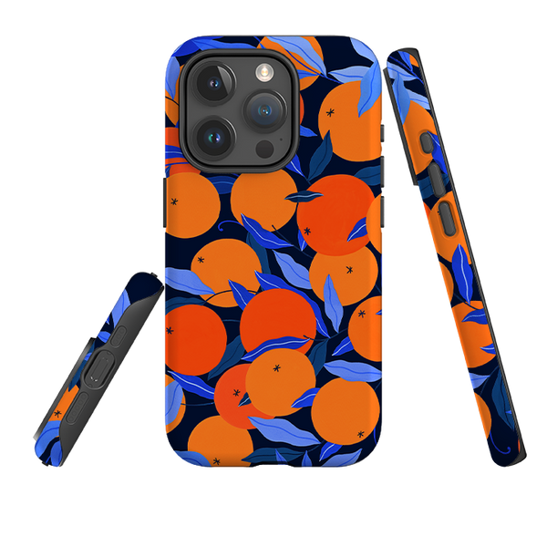 iPhone Tough Case - Arancello Navy Pattern By Madalina Andronic