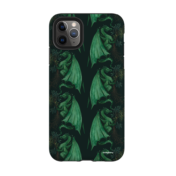 iPhone Tough Case - Arbor Dragon Pattern By Anna Stead