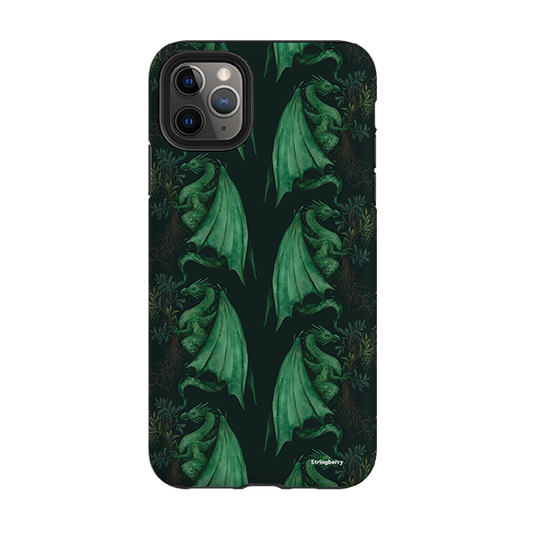 iPhone Tough Case - Arbor Dragon Pattern By Anna Stead