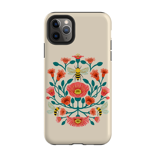 iPhone Tough Case - Bee Floral By Nina Pace