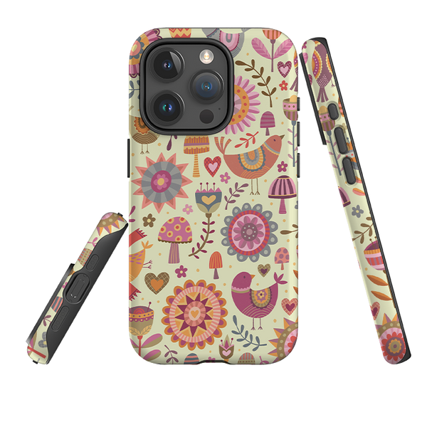iPhone Tough Case - Bird Pattern II By Suzy Taylor