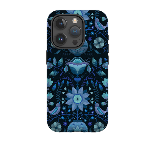 iPhone Tough Case - Blue Folk By Suzy Taylor