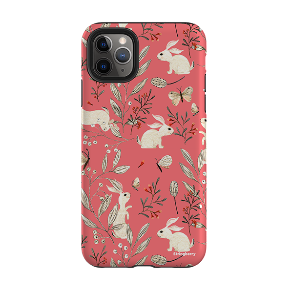 iPhone Tough Case - Bunnies Raspberries By Katherine Quinn