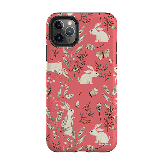 iPhone Tough Case - Bunnies Raspberries By Katherine Quinn