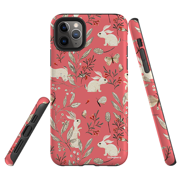 iPhone Tough Case - Bunnies Raspberries By Katherine Quinn