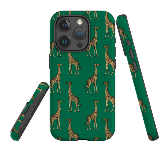 iPhone Tough Case - Green Giraffe