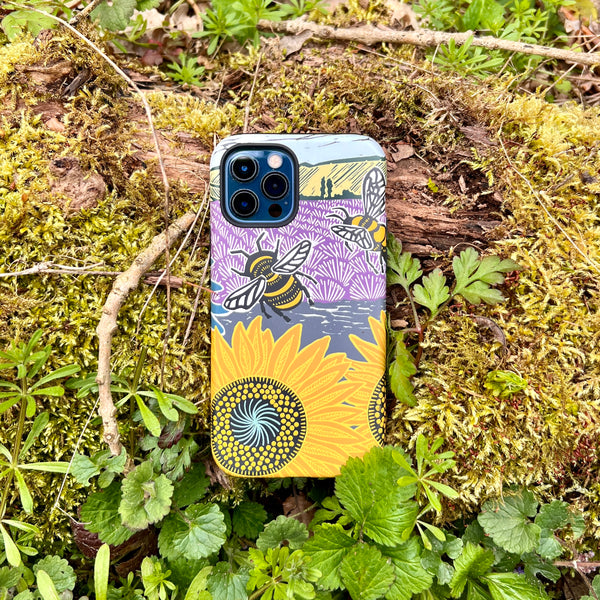 iPhone Tough Case - Bees And Sunflowers By Kate Heiss