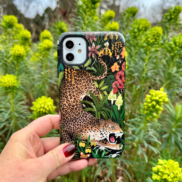 iPhone Tough Case - Roaring Leopard By Bex Parkin