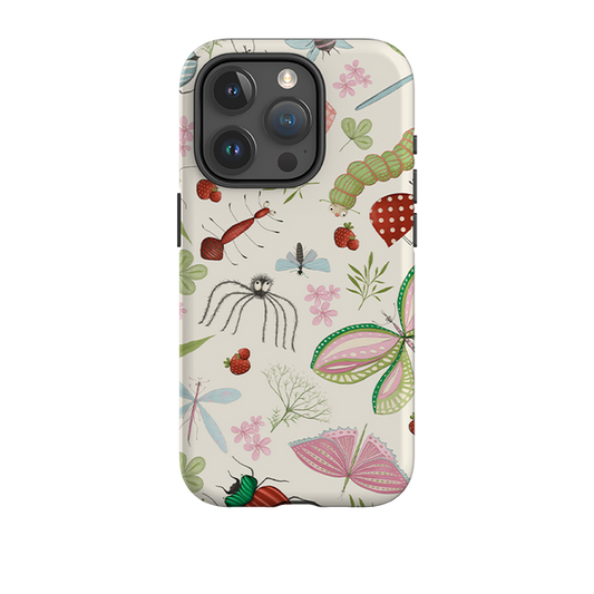 iPhone Tough Case - Insects Pattern By Maja Lindberg
