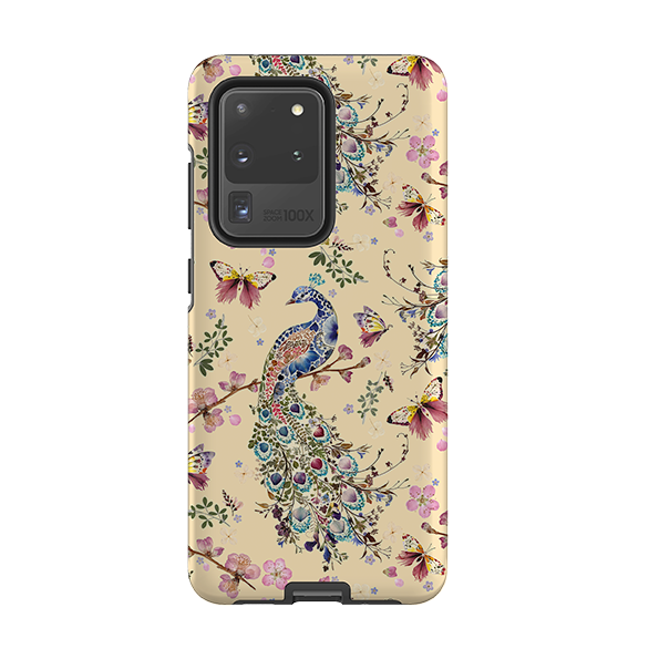 Samsung Tough Case - Peacock and Cherry Blossoms Lilly By Helen Ahpornsiri