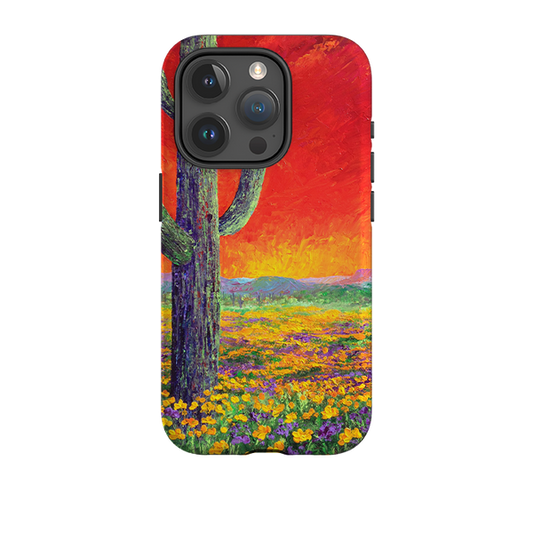 iPhone Tough Case - Saguaro Sunset By Linda Calvert Jacobson