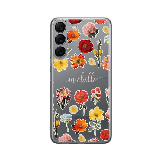 Flower Stickers - Custom Galaxy S Case