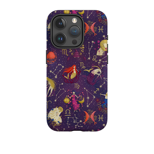 iPhone Tough Case - Zodiac Pattern By Maja Lindberg