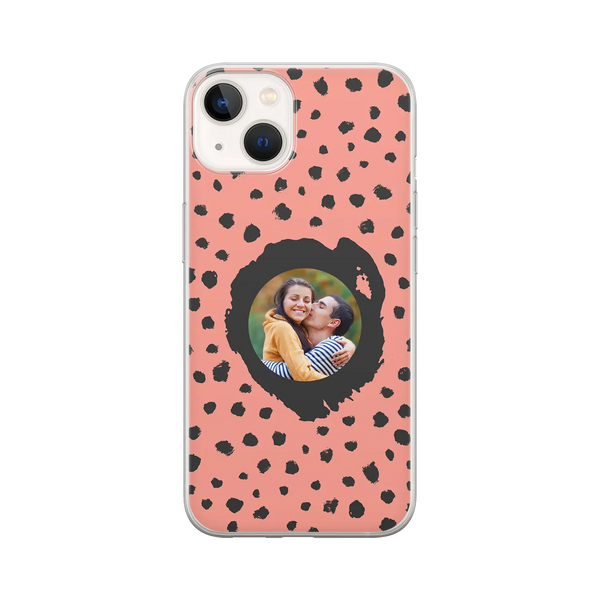 Grunge Dots Picture Style - Custom iPhone Case