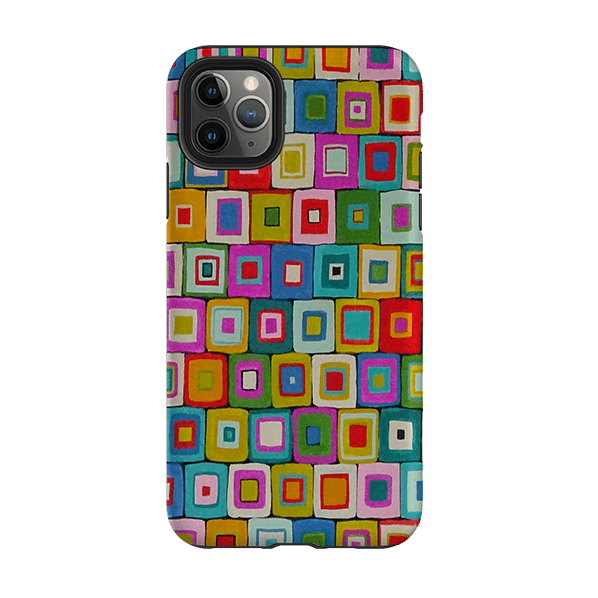 iPhone Tough Case - Atelier Blanket Squares Bright By Sarah Campbell