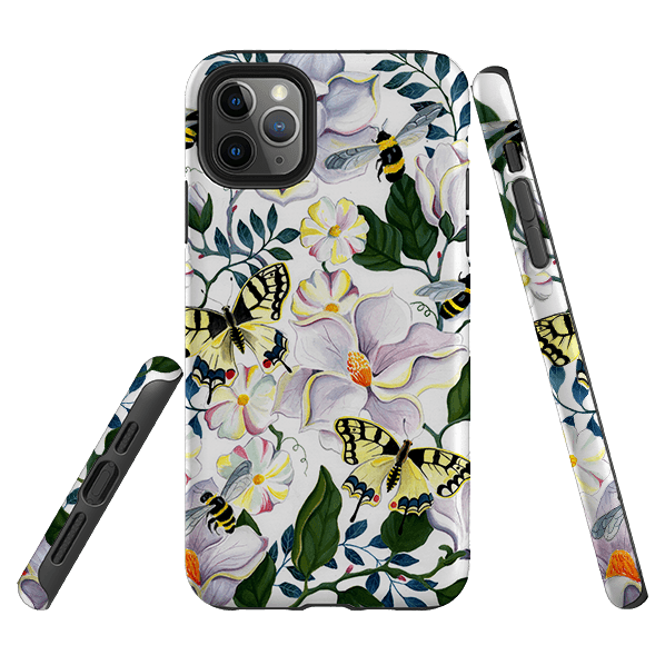 iPhone Tough Case - Bees And Magnolia By Bex Parkin
