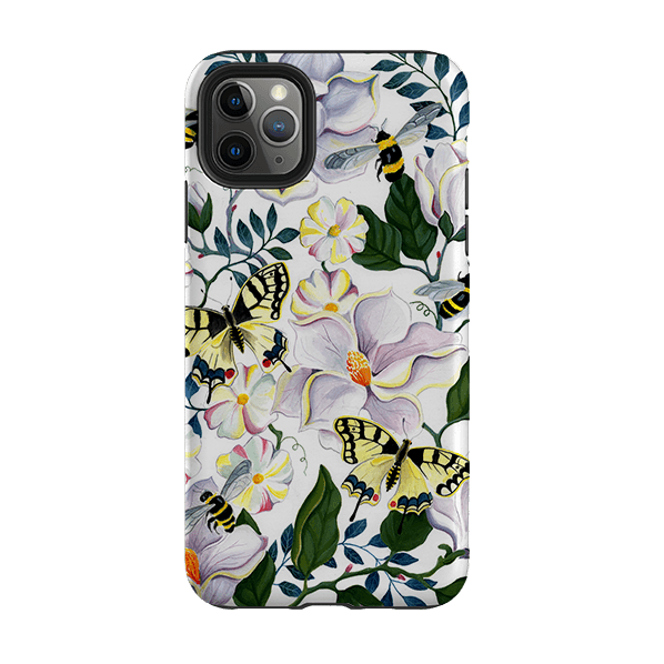 iPhone Tough Case - Bees And Magnolia By Bex Parkin