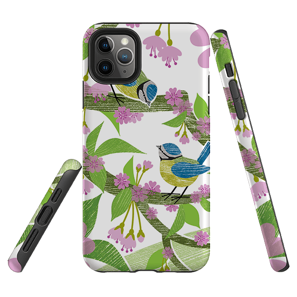 iPhone Tough Case - Blue Tits And Blossom By Liane Payne