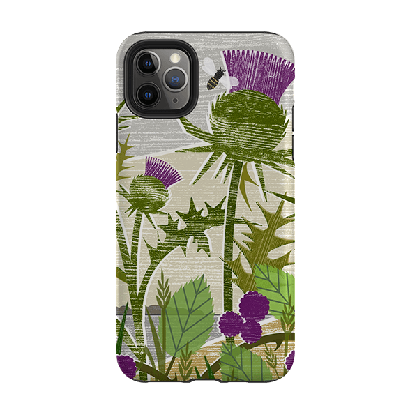 iPhone Tough Case - Purple Thistle By Liane Payne