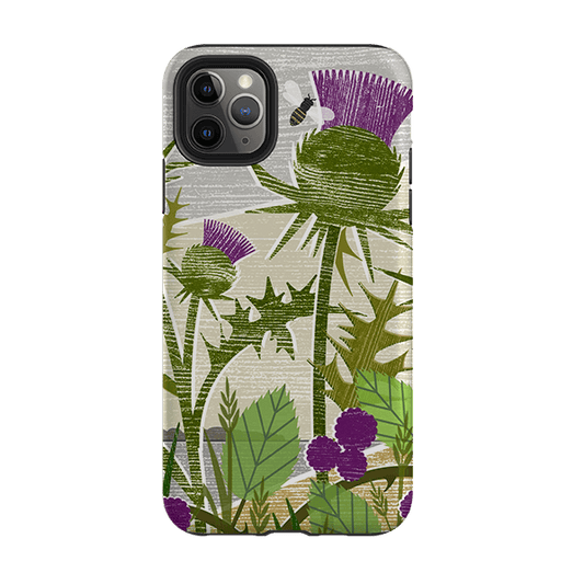 iPhone Tough Case - Purple Thistle By Liane Payne